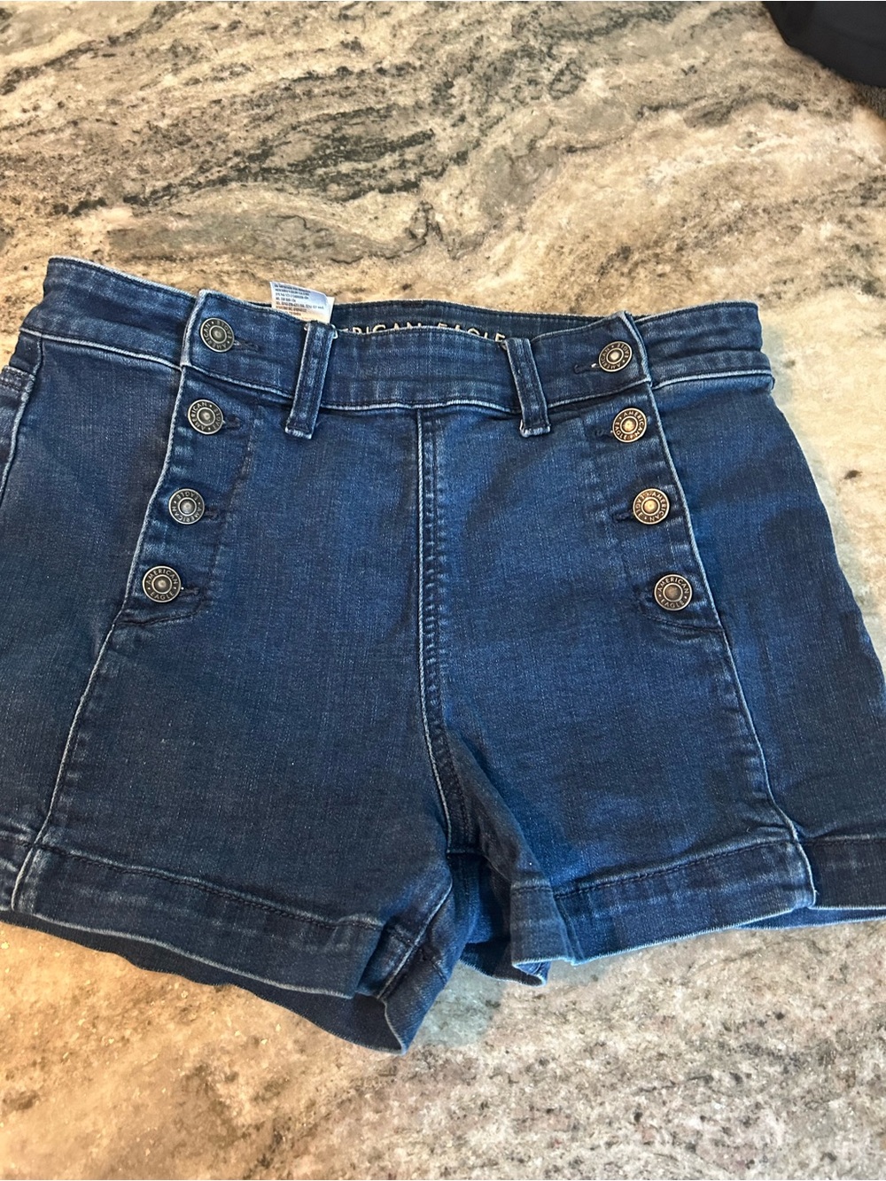 American eagle High-Rise Dark Blue Denim Women’s Shorts